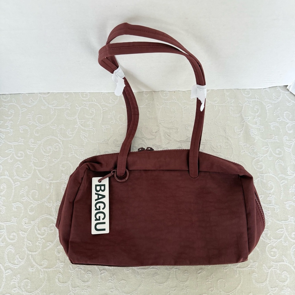 Mahogany Baggu Bowler Bag (small/regular size)